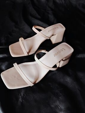 Women’s Beige Double-Strap Sandals